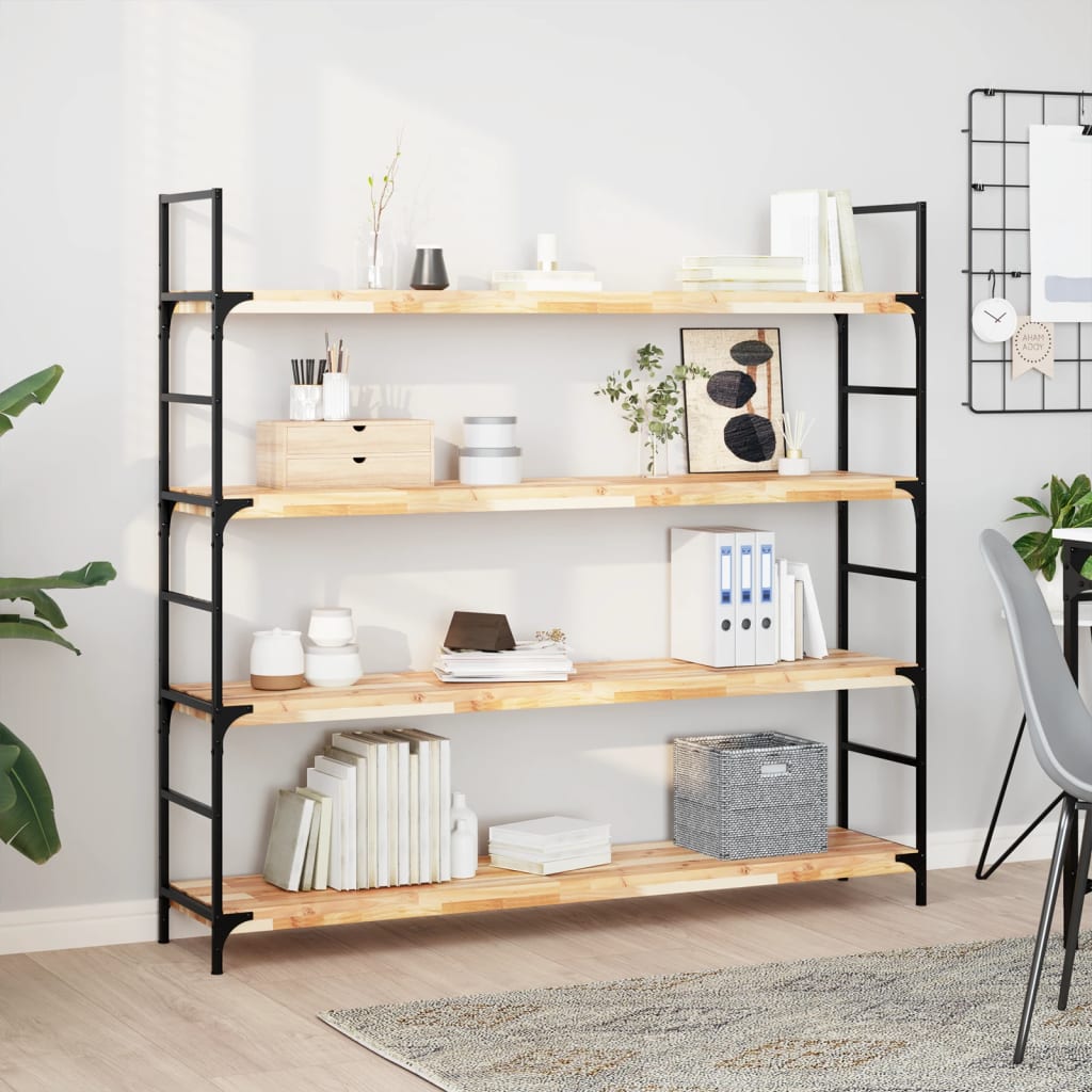 Mensole da Parete 4 pz 140x30x4 cm Legno Acacia Non Trattato | homemem39