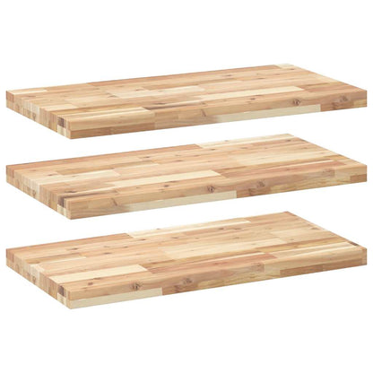 Mensole da Parete 3 pz 80x40x4 cm Legno Acacia Non Trattato | homemem39