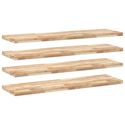 Mensole da Parete 4 pz 120x40x4 cm Legno Acacia Non Trattato | homemem39