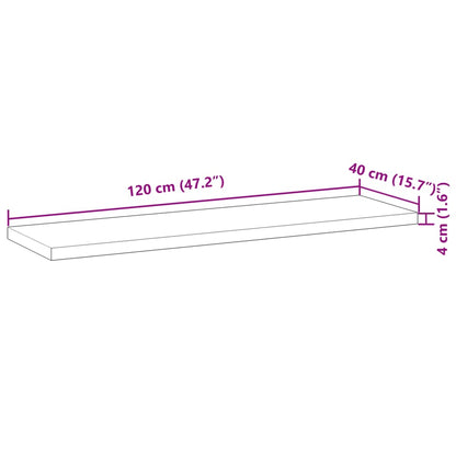 Mensole da Parete 4 pz 120x40x4 cm Legno Acacia Non Trattato | homemem39