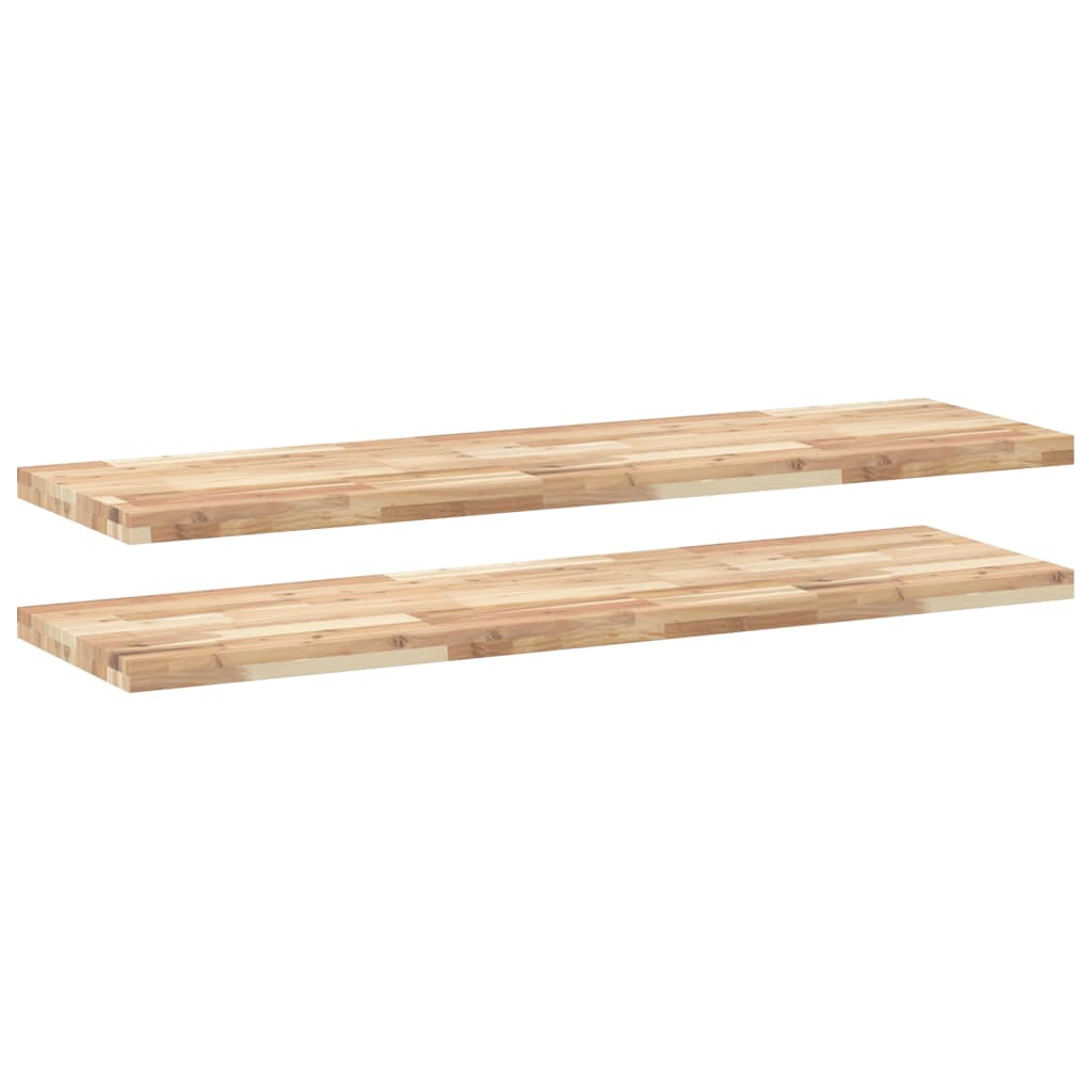 Mensole da Parete 2 pz 140x40x4 cm Legno Acacia Non Trattato | homemem39
