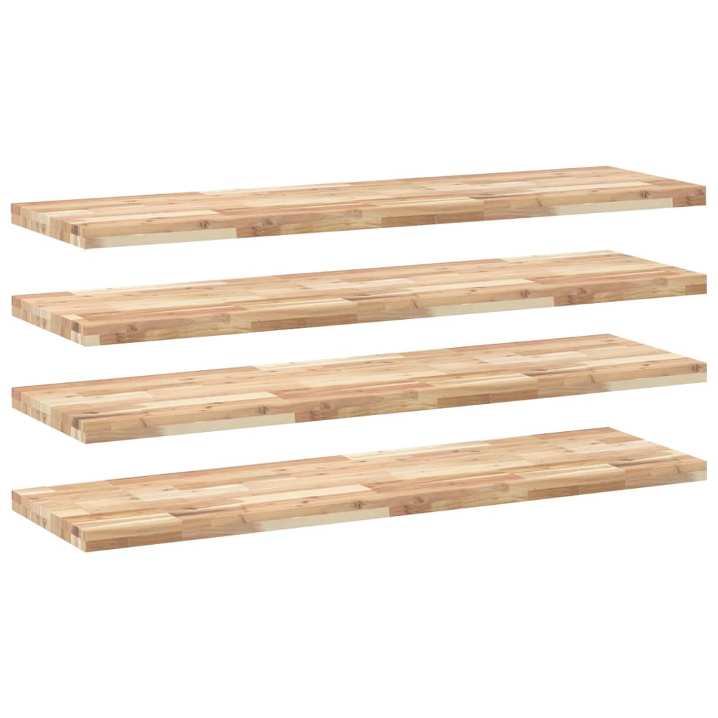Mensole da Parete 4 pz 160x40x4 cm Legno Acacia Non Trattato | homemem39