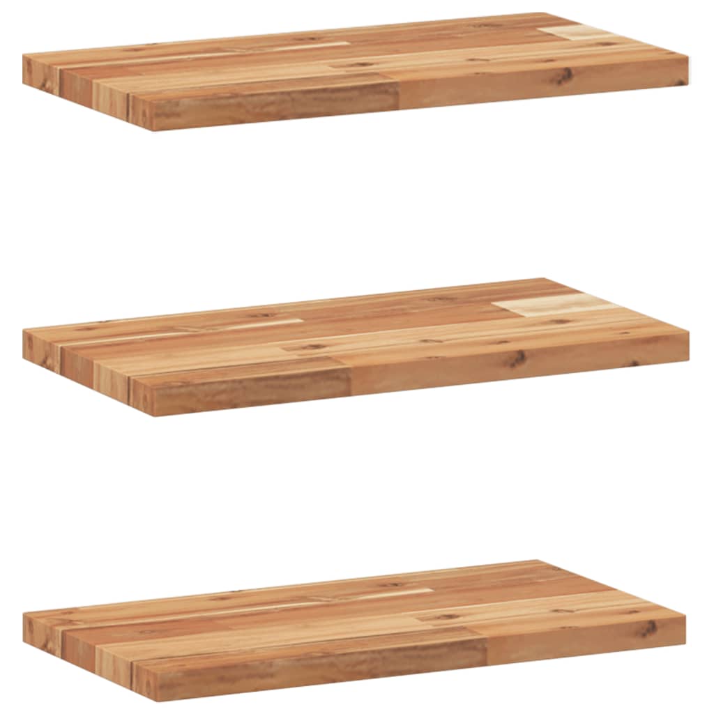 Mensole da Parete 3 pz 40x20x2 cm Legno Acacia Rifinito a Olio | homemem39