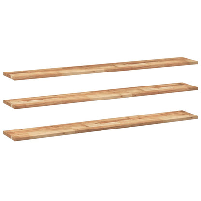 Mensole da Parete 3 pz 120x20x2 cm Legno Acacia Rifinito a Olio | homemem39