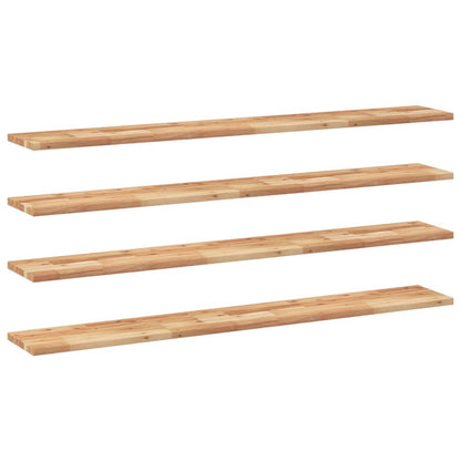 Mensole da Parete 4 pz 120x20x2 cm Legno Acacia Rifinito a Olio | homemem39