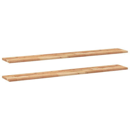 Mensole da Parete 2 pz 140x20x2 cm Legno Acacia Rifinito a Olio | homemem39