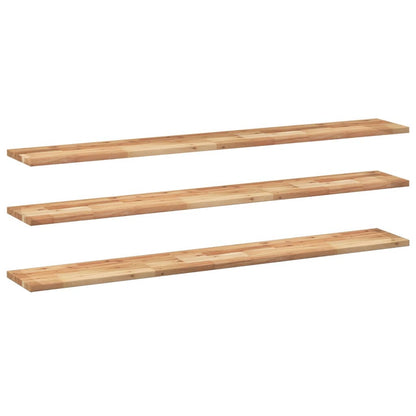 Mensole da Parete 3 pz 160x20x2 cm Legno Acacia Rifinito a Olio | homemem39