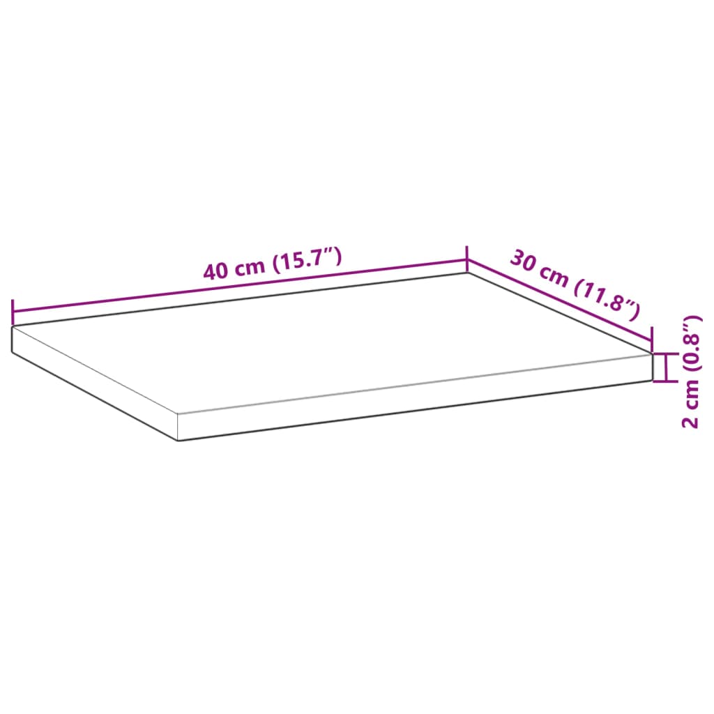 Mensole da Parete 2 pz 40x30x2 cm Legno Acacia Rifinito a Olio | homemem39