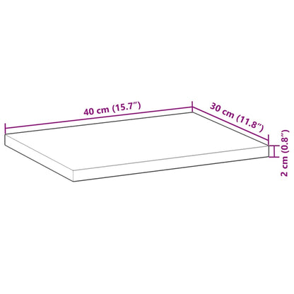Mensole da Parete 2 pz 40x30x2 cm Legno Acacia Rifinito a Olio | homemem39