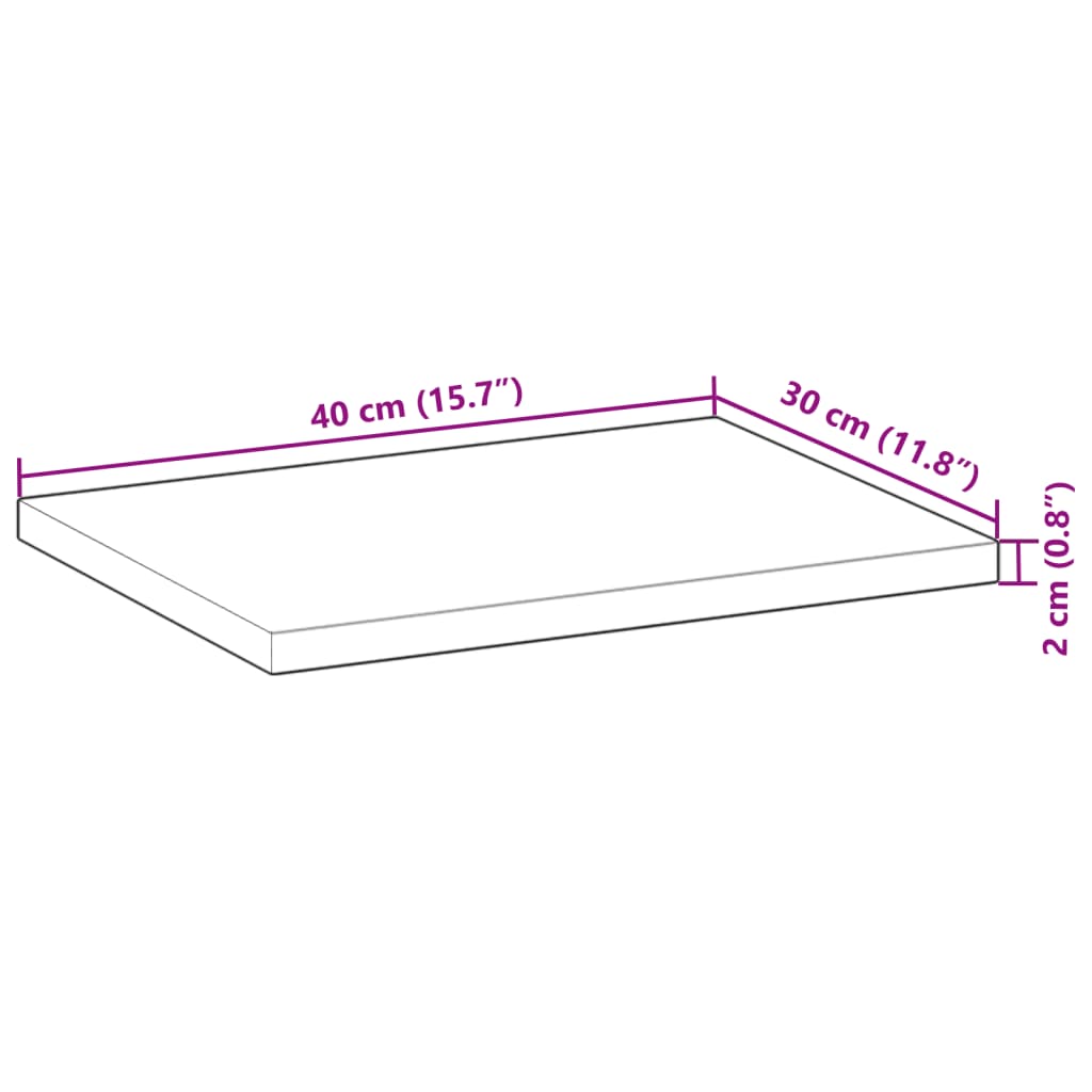 Mensole da Parete 3 pz 40x30x2 cm Legno Acacia Rifinito a Olio | homemem39