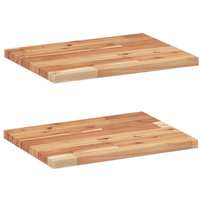 Mensole da Parete 2 pz 60x30x2 cm Legno Acacia Rifinito a Olio | homemem39