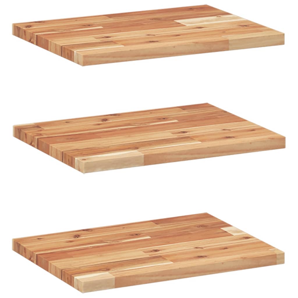 Mensole da Parete 3 pz 60x30x2 cm Legno Acacia Rifinito a Olio | homemem39
