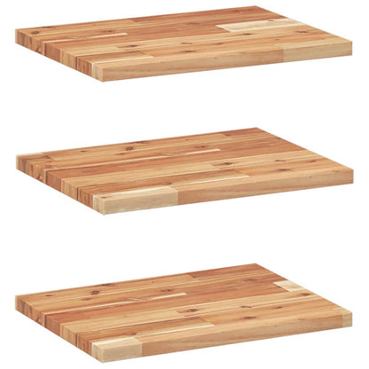 Mensole da Parete 3 pz 60x30x2 cm Legno Acacia Rifinito a Olio | homemem39