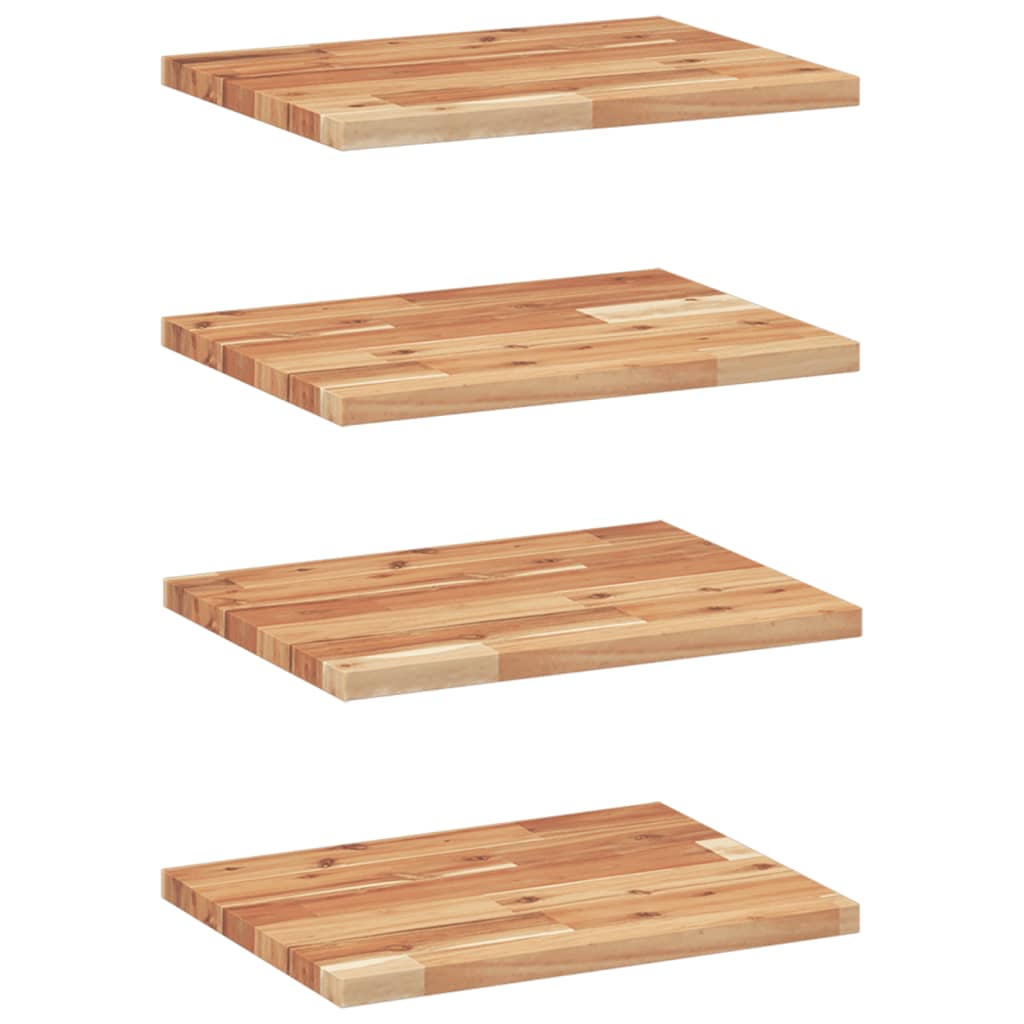 Mensole da Parete 4 pz 60x30x2 cm Legno Acacia Rifinito a Olio | homemem39