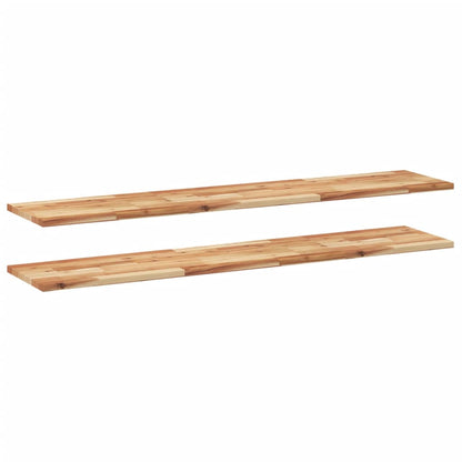 Mensole da Parete 2 pz 140x30x2 cm Legno Acacia Rifinito a Olio | homemem39