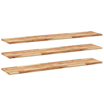 Mensole da Parete 3 pz 140x30x2 cm Legno Acacia Rifinito a Olio | homemem39