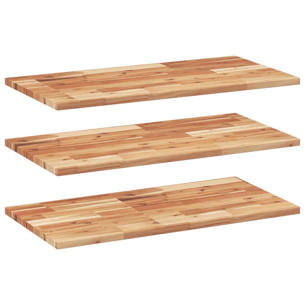 Mensole da Parete 3 pz 60x40x2 cm Legno Acacia Rifinito a Olio | homemem39