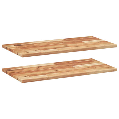 Mensole da Parete 2 pz 80x40x2 cm Legno Acacia Rifinito a Olio | homemem39