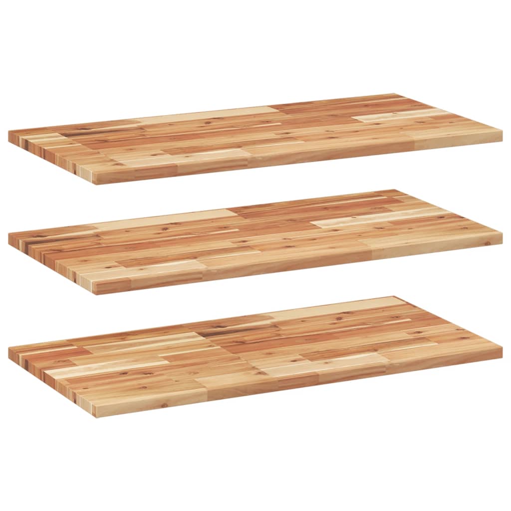 Mensole da Parete 3 pz 80x40x2 cm Legno Acacia Rifinito a Olio | homemem39