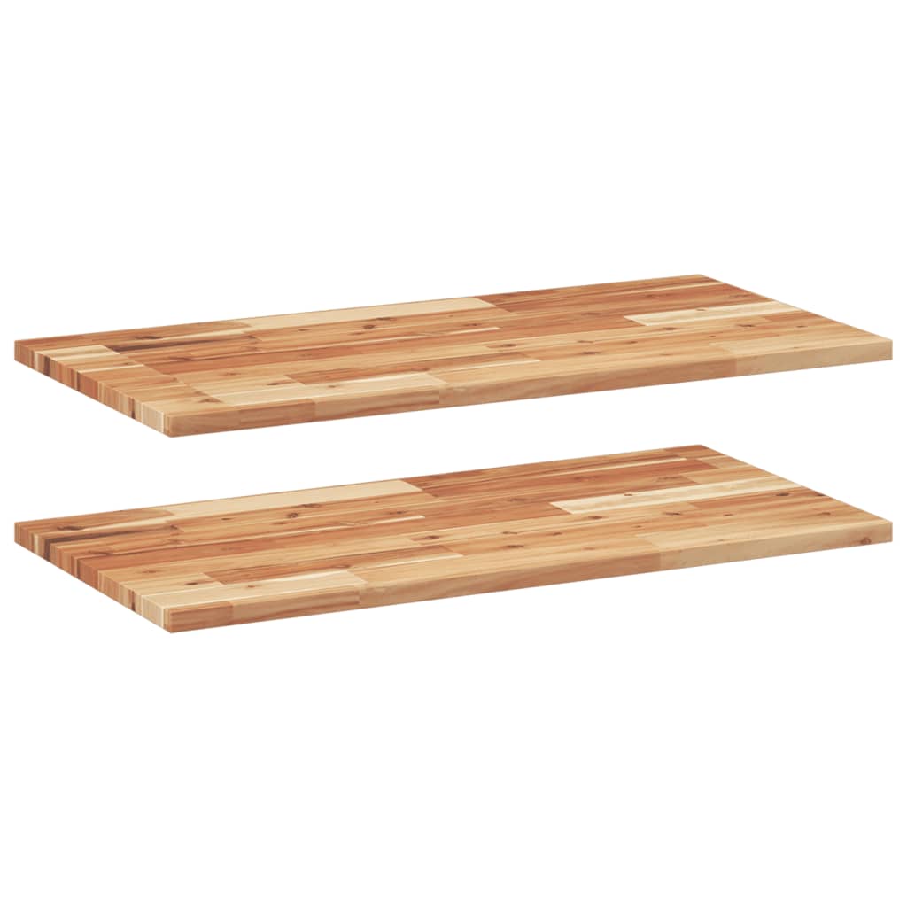 Mensole da Parete 2 pz 100x40x2 cm Legno Acacia Rifinito a Olio | homemem39