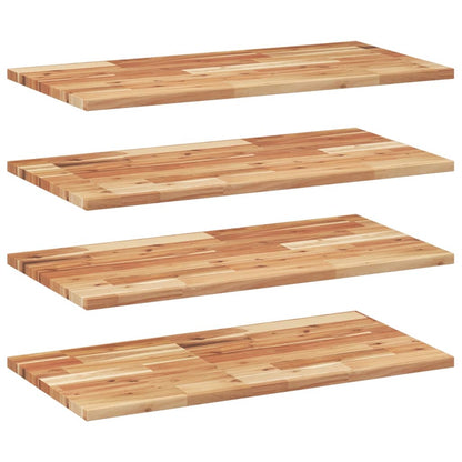 Mensole da Parete 4 pz 100x40x2 cm Legno Acacia Rifinito a Olio | homemem39