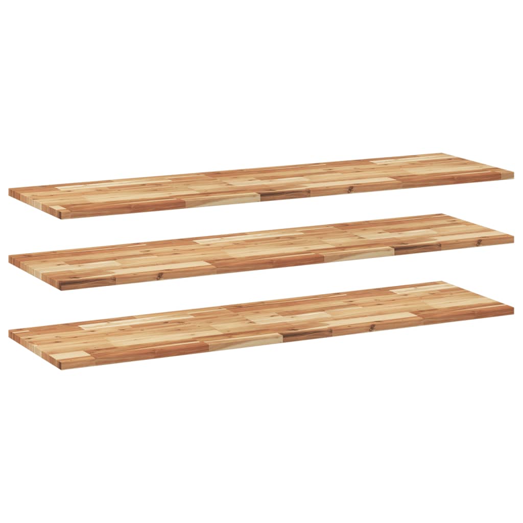 Mensole da Parete 3 pz 120x40x2 cm Legno Acacia Rifinito a Olio | homemem39