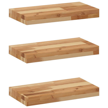Mensole da Parete 3 pz 40x20x4 cm Legno Acacia Rifinito a Olio | homemem39