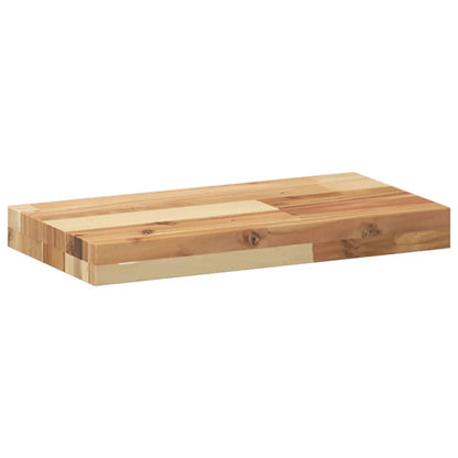 Mensole da Parete 2 pz 60x20x4 cm Legno Acacia Rifinito a Olio | homemem39
