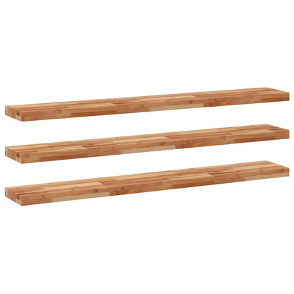 Mensole da Parete 3 pz 120x20x4 cm Legno Acacia Rifinito a Olio | homemem39