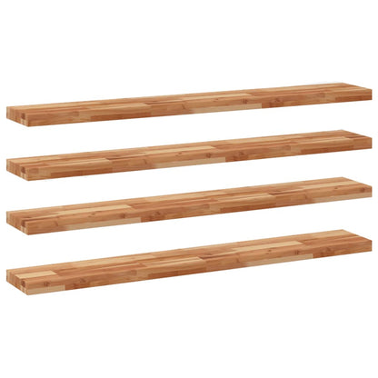 Mensole da Parete 4 pz 140x20x4 cm Legno Acacia Rifinito a Olio | homemem39