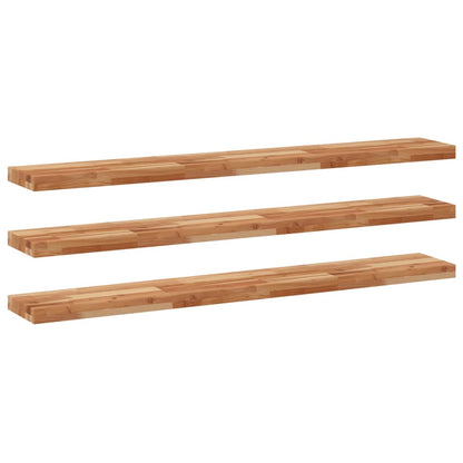 Mensole da Parete 3 pz 160x20x4 cm Legno Acacia Rifinito a Olio | homemem39