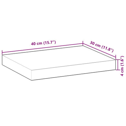 Mensole da Parete 2 pz 40x30x4 cm Legno Acacia Rifinito a Olio | homemem39
