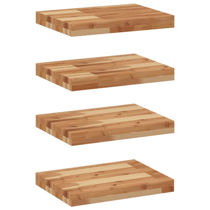 Mensole da Parete 4 pz 60x30x4 cm Legno Acacia Rifinito a Olio | homemem39