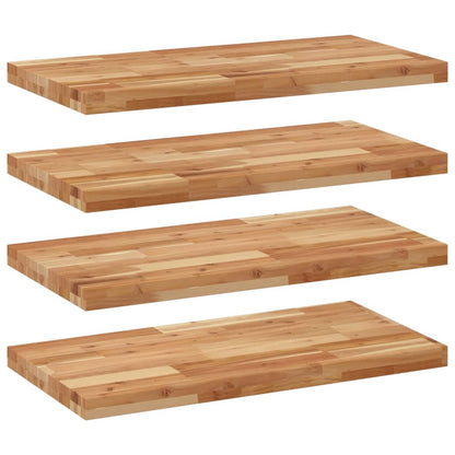 Mensole da Parete 4 pz 80x40x4 cm Legno Acacia Rifinito a Olio | homemem39