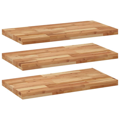 Mensole da Parete 3 pz 100x40x4 cm Legno Acacia Rifinito a Olio | homemem39