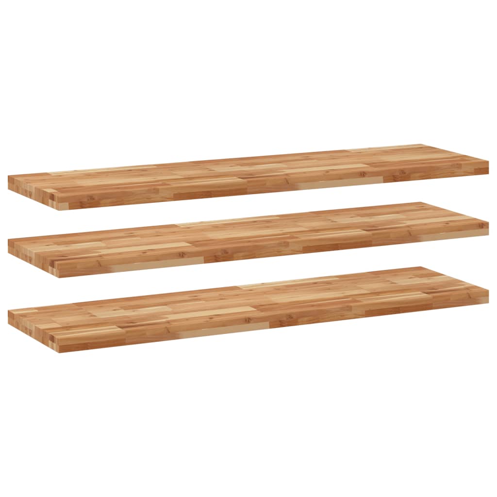 Mensole da Parete 3 pz 120x40x4 cm Legno Acacia Rifinito a Olio | homemem39
