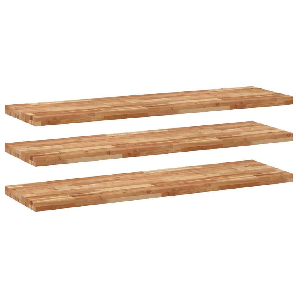 Mensole da Parete 3 pz 160x40x4 cm Legno Acacia Rifinito a Olio | homemem39
