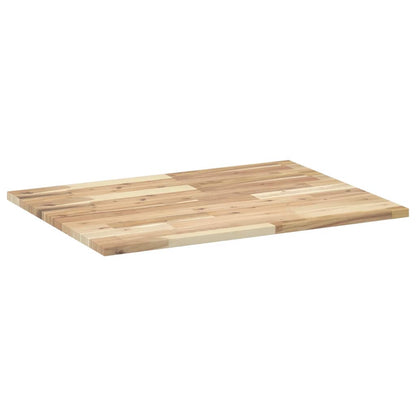 Piano da Bagno Non Trattato 80x60x2 cm Legno Massello di Acacia