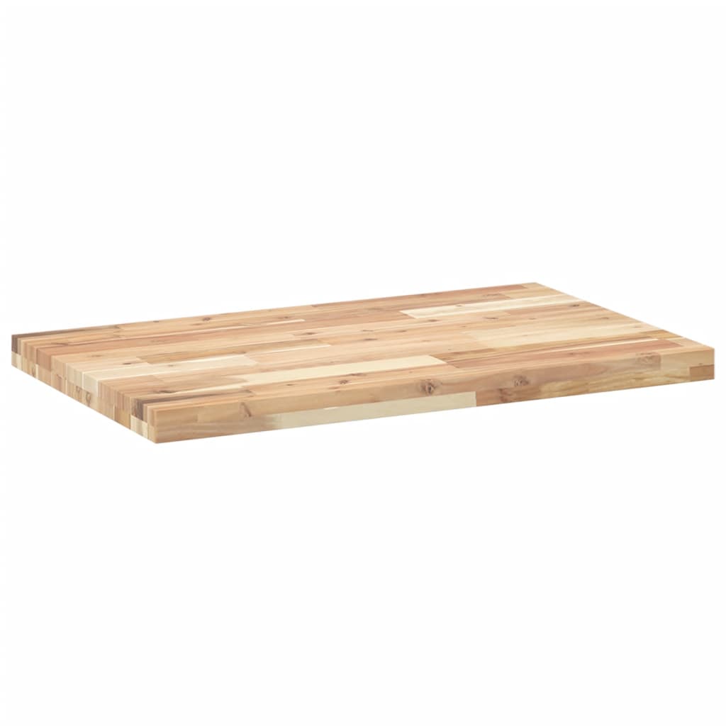 Piano da Bagno Non Trattato 100x50x4cm Legno Massello di Acacia | homemem39