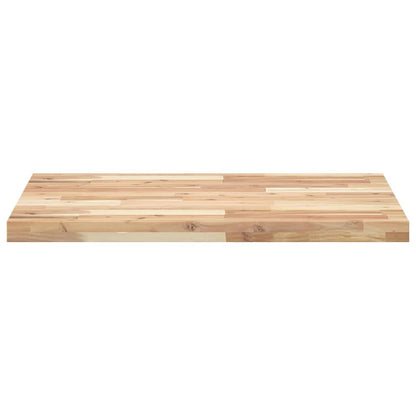 Piano da Bagno Non Trattato 80x60x4 cm Legno Massello di Acacia