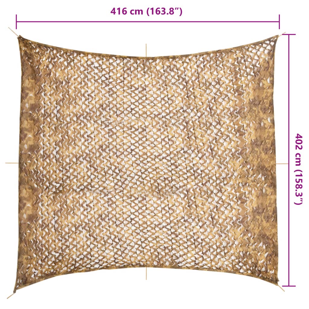 Rete Mimetica con Custodia di Conservazione 416x402 cm Sabbia | homemem39