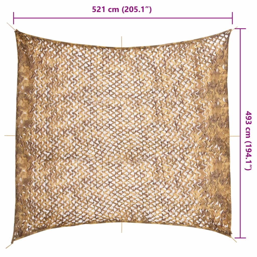 Rete Mimetica con Custodia di Conservazione 521x493 cm Sabbia | homemem39