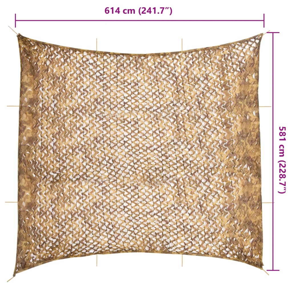 Rete Mimetica con Custodia di Conservazione 614x581 cm Sabbia | homemem39