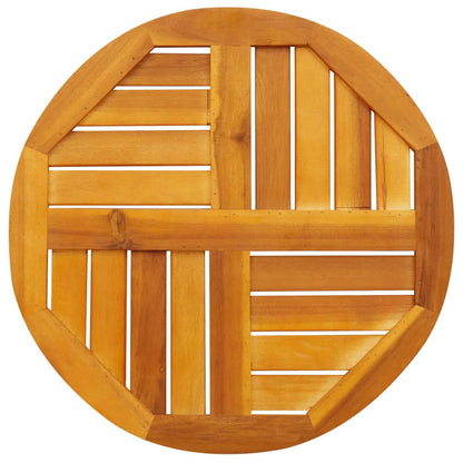 Piano per Tavolo Ø50x2 cm Rotondo in Legno Massello di Acacia