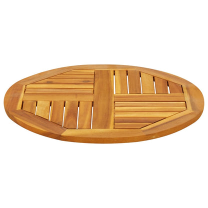 Piano per Tavolo Ø60x2 cm Rotondo in Legno Massello di Acacia | homemem39