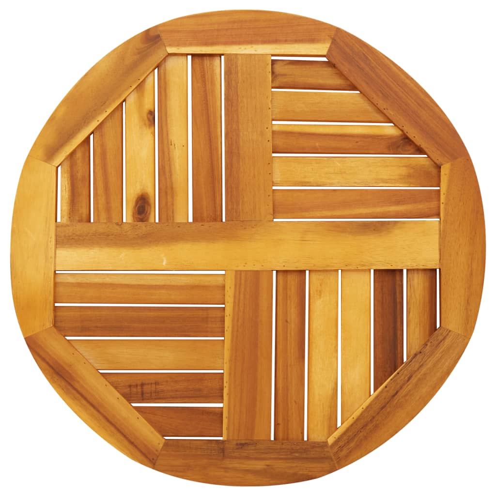 Piano per Tavolo Ø60x2 cm Rotondo in Legno Massello di Acacia | homemem39
