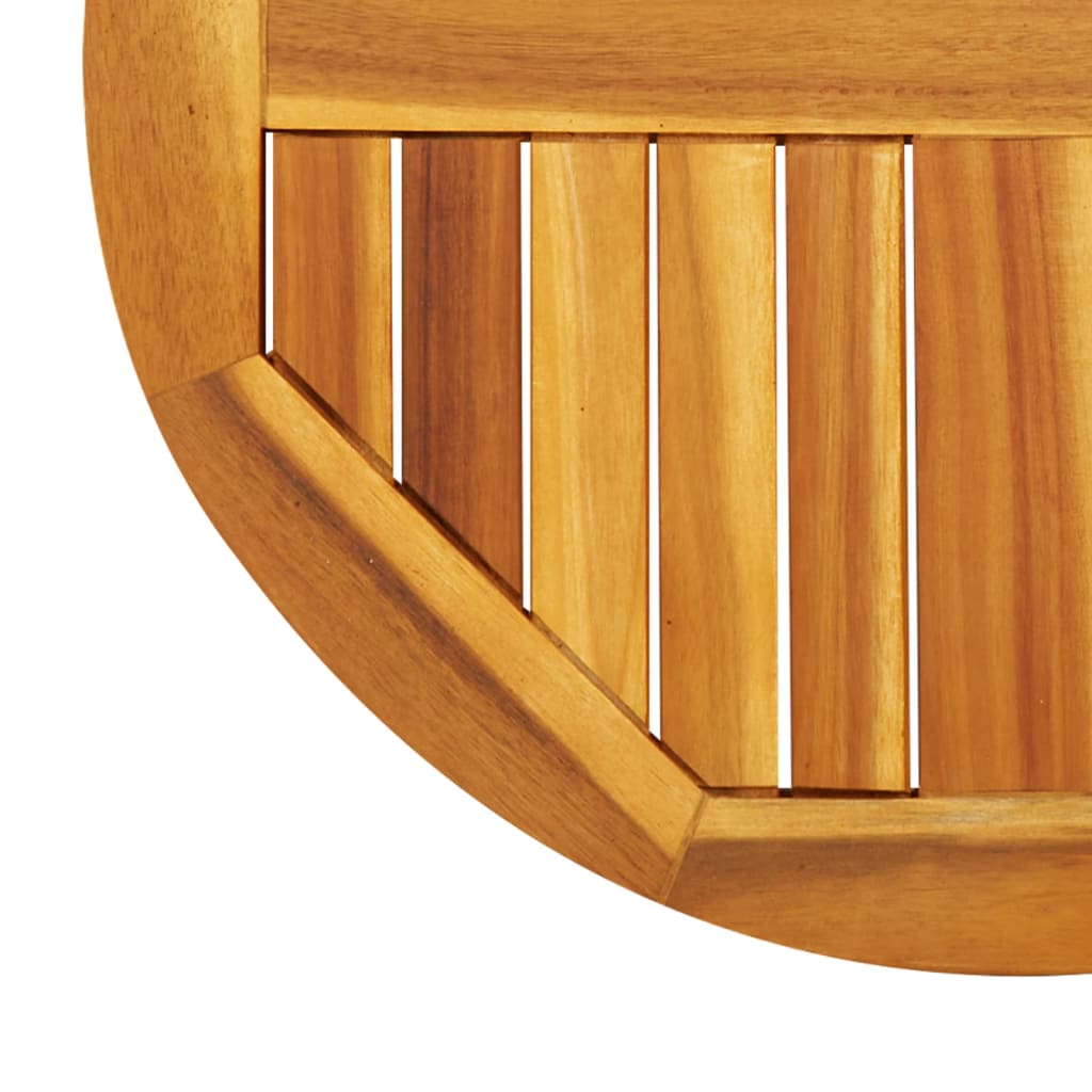Piano per Tavolo Ø60x2 cm Rotondo in Legno Massello di Acacia | homemem39