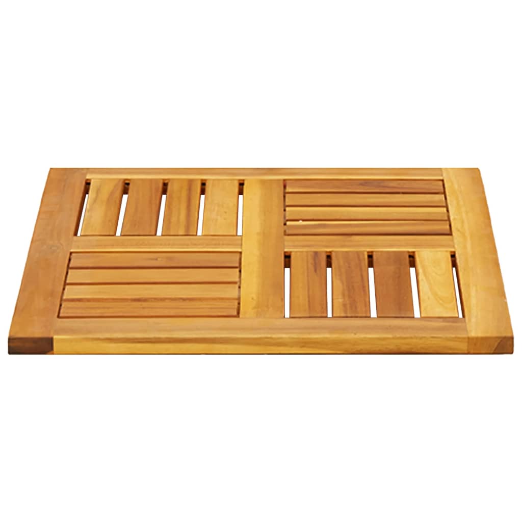 Piano per Tavolo 50x50x2 cm Quadrato Legno Massello di Acacia