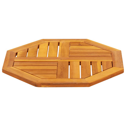 Piano per Tavolo 50x50x2 cm Ottagonale Legno Massello di Acacia