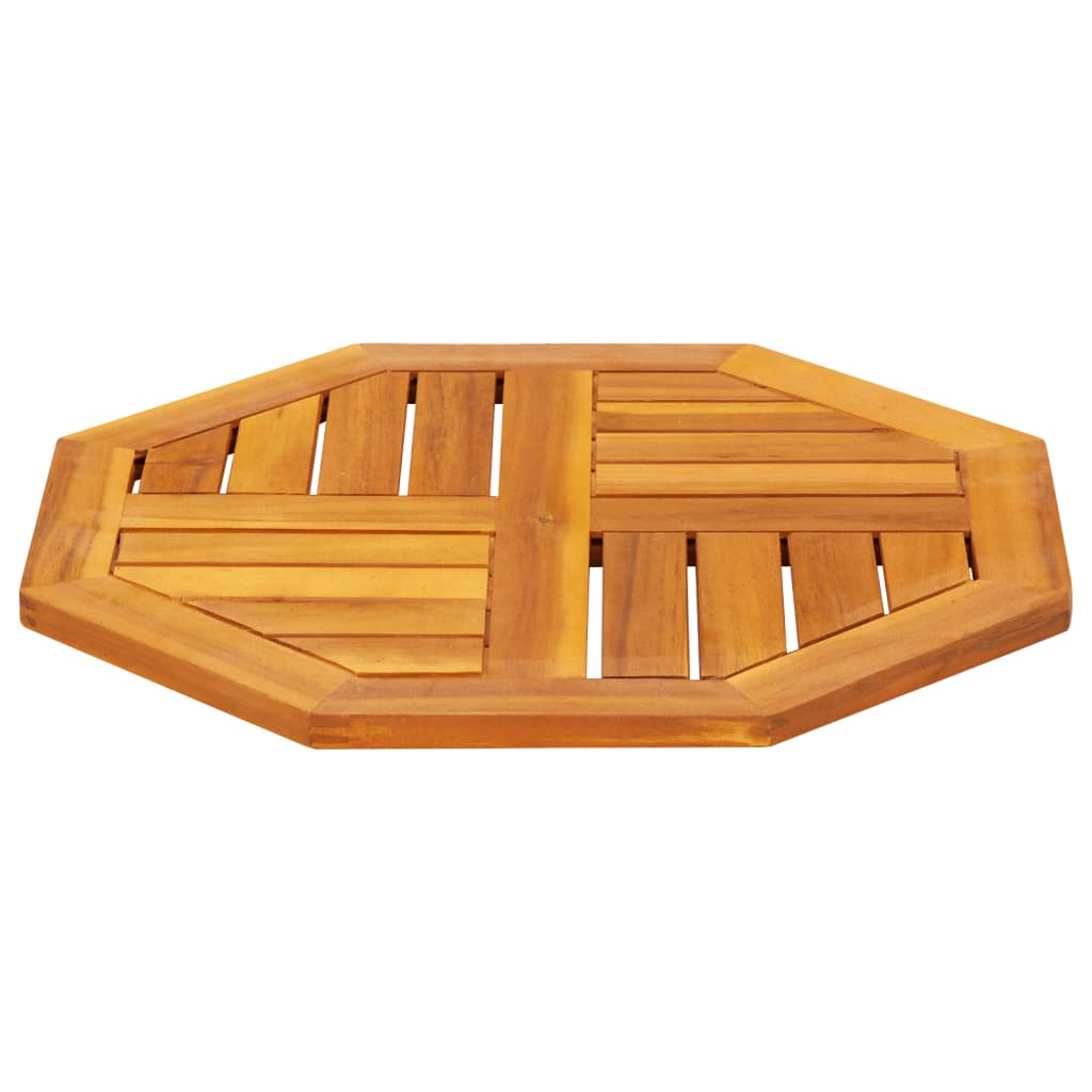 Piano per Tavolo 50x50x2 cm Ottagonale Legno Massello di Acacia | homemem39